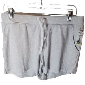 Croft & Barrow Light Gray/White Polka Dots Pajama Lounge Shorts, NWT, Medium